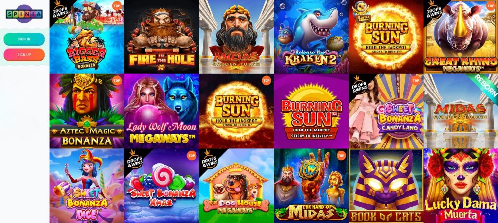 Videoslots Spinia Casino