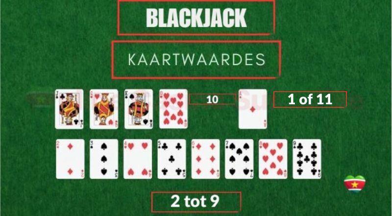 blackjack kaartwaardes