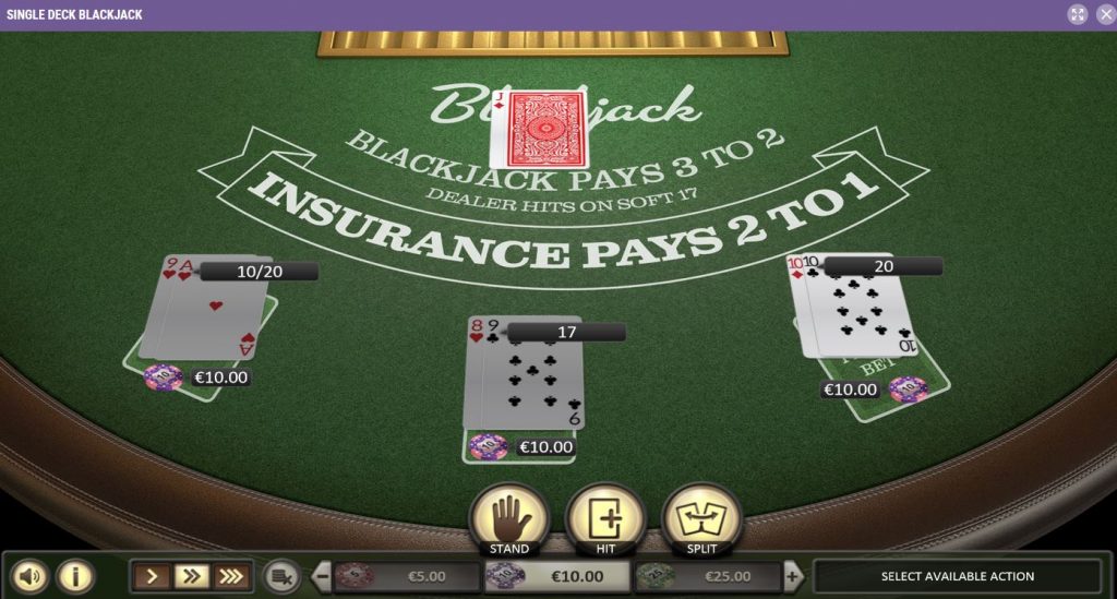 Blackjack Single Deck spelregels