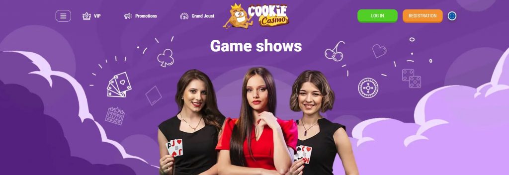 Cookie Casino live game shows