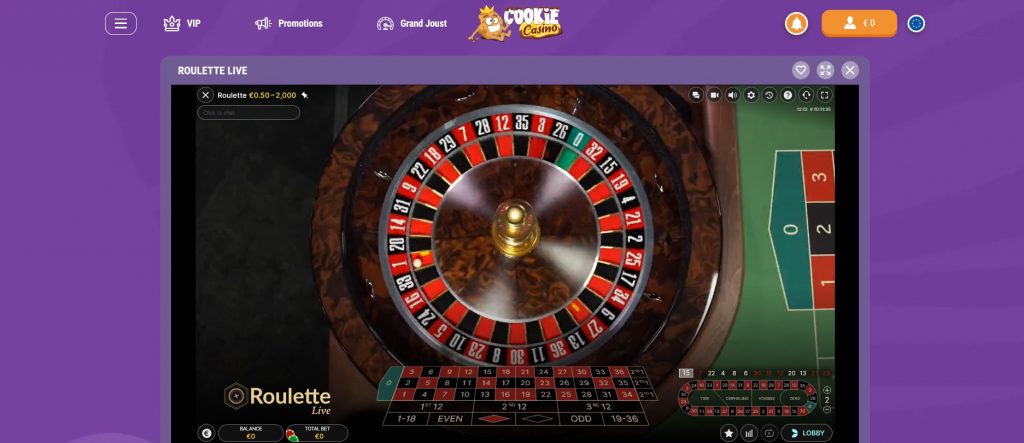 Roulette Live Cookie Casino