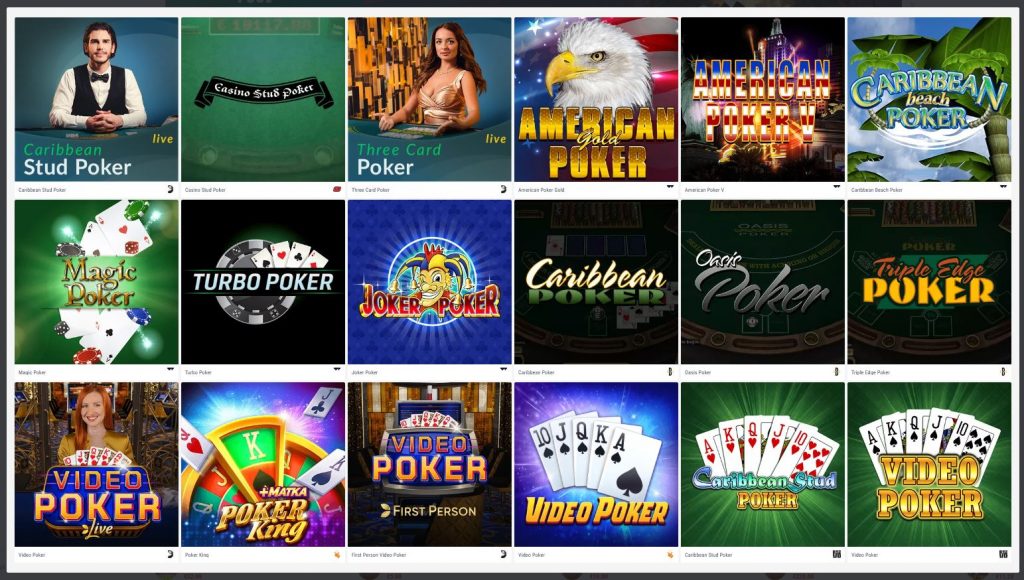 Spinia Casino Poker spellen